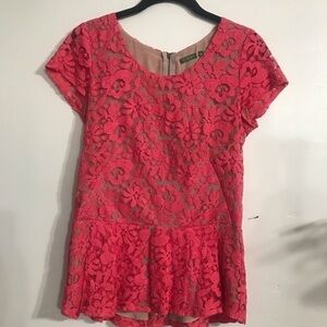The Letter lace 100% silk lining xs pep-bloom spring summer cocktail top